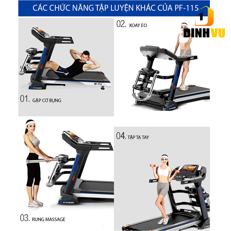 may chay bo dien pro fitness pf 115 7 - Máy chạy bộ điện Pro Fitness PF-115